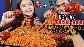 MUKBANG MIE SAMYANG + KFC SAOS SAMYANG BARENG BRISIA JODIE