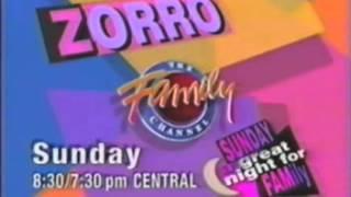 1991 Family Channel Zorro commercials