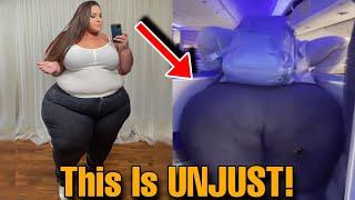 Super Fat Tiktoker Claims Discrimination Bc Airline Seats Are Too Small...Then This Happens
