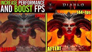 DIABLO 4 Guide How to BOOST FPS and OPTIMISE Performance Fix LAG & Stutters