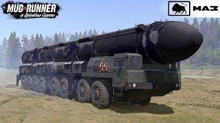 Spintires MudRunner - MAZ-79221 16x16 Monster Truck Carrying A Nuclear Missile