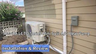 Senville LETO 12000 BTU Series Mini Split Air Conditioner Heat Pump - Install & Review