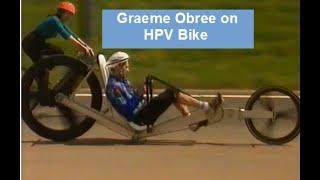 Graeme Obree - World Hour Record Rider on Tomorrows World Riding Recumbent Cycle Bike for HPV