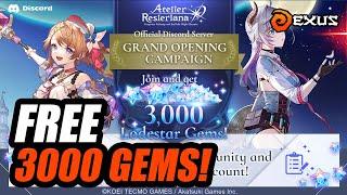 Atelier Resleriana  Free 3000 Gems