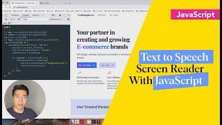 How to build Screen Reader Text Speech with JavaScript