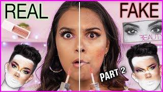 FULL FACE OF FAKE vs. REAL MAKEUP allergic reaction on camera Natalies Outlet