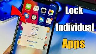 How to LOCK individual App in iPhone  Use Face id or Touch id 