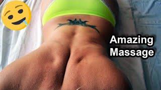 Massage Oil Relaxing Muscle to Relieving Stress Amazing Back Massage 2019