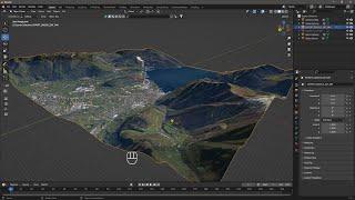 Videoguide - Import Terrain BlenderGIS Google Maps Landscape Buildings Geographic Information