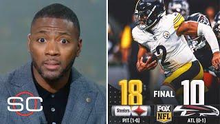 ESPN reacts to Fields steps in for Wilson Boswell hits 6 FGs to lead Steelers past Falcons 18-10