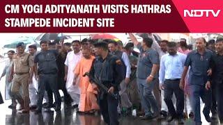 Hathras News  CM Yogi Adityanath Visits Hathras Stampede Incident Site Beside NH-34