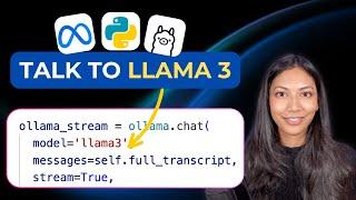 Build A Talking AI with LLAMA 3 Python tutorial