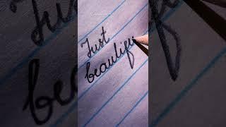 Just beautiful  Cursive handwriting with pencil  #calligraphy #satisfying #shorts #4k video