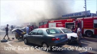 İzmir Buca 6.Sanayi Sitesinde Büyük Yangın