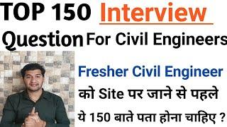Top 150 Interview Questions for Civil Engineers  Practical Knowledge