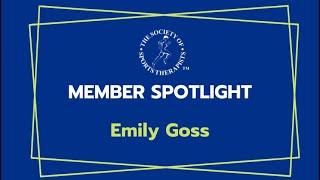 Member Spotlight Emily Goss  The Society of Sports Therapists