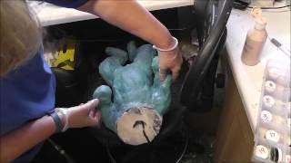 Pouring and demolding a silicone baby doll