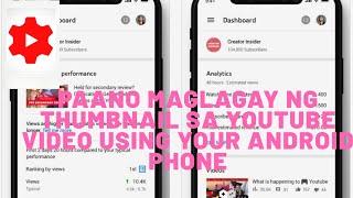 PAANO MAGLAGAY NG THUMBNAIL SA YOUTUBE VIDEO USING YOUR ANDROID PHONE