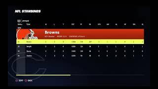 Madden NFL 23 - Standings Franchise Mode as of October 4 2022