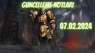 Knight Online güncELLEME Notları 07.02.2024