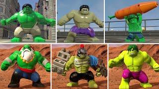 Evolution of Hulk Bruce Banner in LEGO Marvel Games