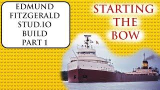 Edmund Fitzgerald Stud.io Build Part 1 Starting the bow