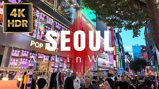 Hoehyeon-dong  Myeongdong Shopping Street Seoul Korea  회현동  명동 쇼핑거리  4K HDR