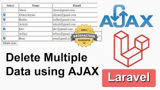 How To Delete Multiple Records Using Ajax In Laravel In Hindi  Laravel Delete Data using AJAX