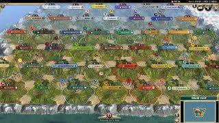 Civ 5 AI Only Timelapse All 43 Civs on the Small Map
