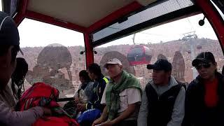 Riding the cable cars in La Paz