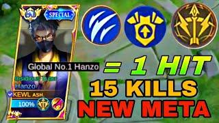 NEW RECORD  15 KILLS UNDER 10 MINUTES HANZO AUTO ONESHOT EMBLEM  hanzo best build 2023