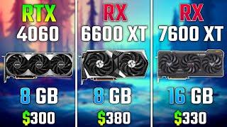 RTX 4060 vs RX 6600 XT vs RX 7600 XT  Test in 7 Games