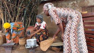 African Village life  Cooking Indigenous FOOD in Tamale  Northern Ghana cheap  Cost of living