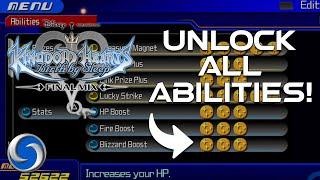 How to Unlock All Abilities  Kingdom Hearts Birth by Sleep Final Mix