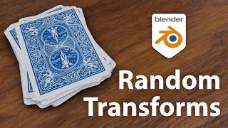 How to Randomize Transformations in Blender