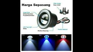 Lampu Kabut Foglamp LED 89mm 3 5 Inci 76mm 3 Inch Projector Angel Eyes Mobil Universal