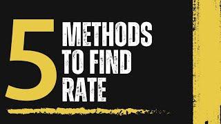 Five Methods to Measure Rate  O level & IGCSE 2024