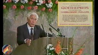 1982 Ernst Jünger erhält den Goethepreis Auszüge aus seiner Rede