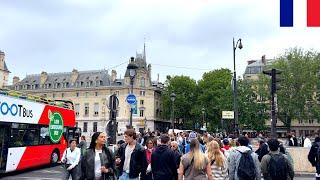 ️【HDR 4K】Paris Walk - Saint Michel to Bastille via Châtelet June 2024  Olympic City