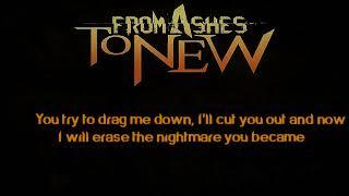 From Ashes To New - Nightmare Lyrics on screen