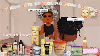 MY KIDS LATE SCHOOL MORNING ROUTINE *chaotic fr*  BERRY AVENUE ROLEPLAY *Roblox Roleplay*