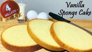 Vanilla Sponge Cake  Sponge Cake Base Recipe  Simple Vanilla Cake  The Perfect Sponge Cake Recipe