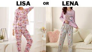 LISA OR LENA  pijamas which one do you like? ️ #2