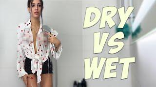 4K Wet vs Dry Transparent Clothing  See through Try On Haul 2024