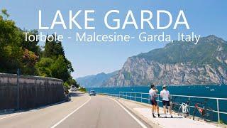 Scenic Drive along Lake Garda East Shore  Torbole to Garda Italy