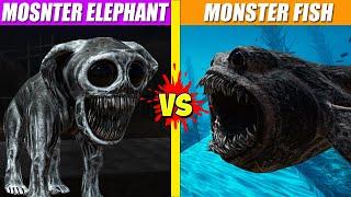 Monster Elephant vs Monster Fish  SPORE