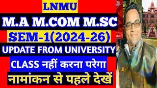 Lnmu PG Admission 2024 Information From University