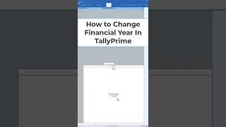 How to Change Financial Year in TallyPrime #viral #finance #tallyprime #reels #computer #instagram