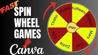 QUICK ️ Create a Spin Wheel Game in Minutes with Canva