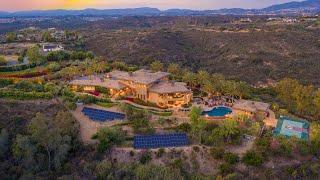 This $15995000 Resort Style Estate in San Diego has a long sweeping driveway